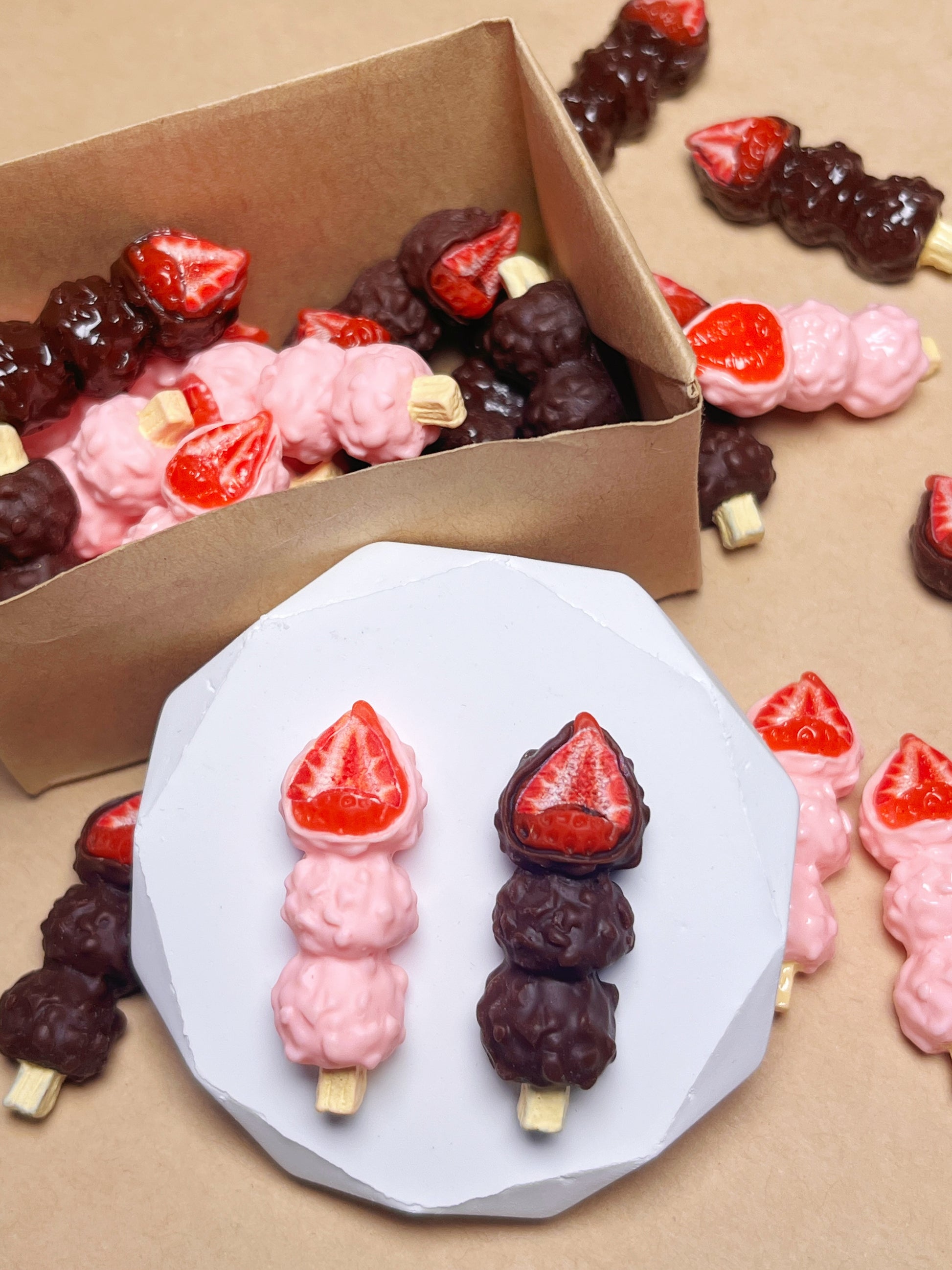 Strawberry Chocolate Skewers - WOWO STUDIO